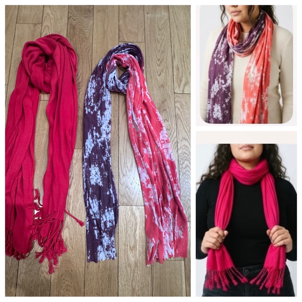 2 Red soft Women’s Scarf Set